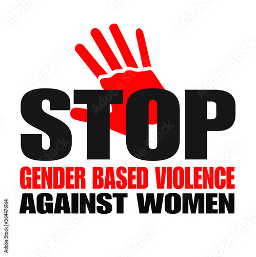 Stop gender based violence against woman icon logo