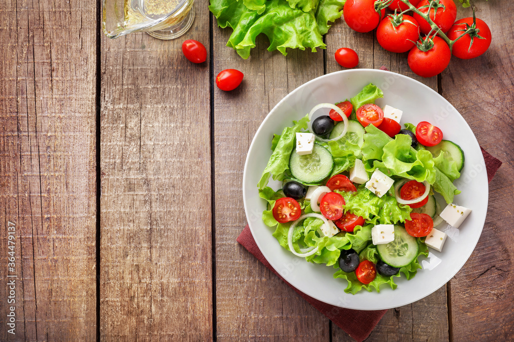 Traditional healthy and tasty greek salad Traditional healthy and tasty greek salad