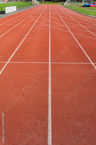 Running track for athletic trainig and competition