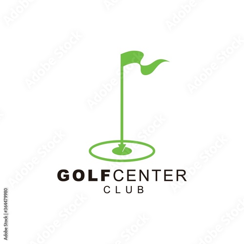 Golf Land logo designs concept flag symbol