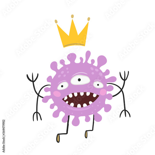 Character shaped cell of a fun virus ikon