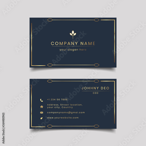 creative dark modern clean business card design