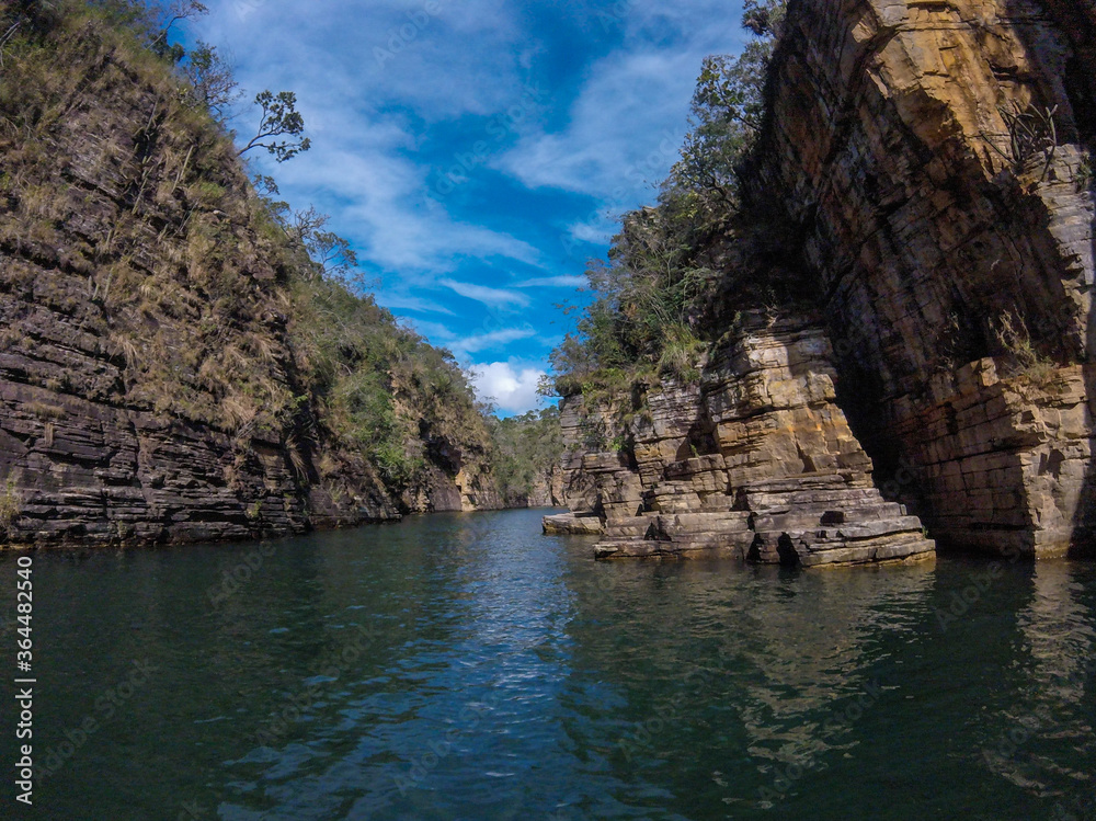 Big canyon at a important lake in Minas Gerais, Brazil.