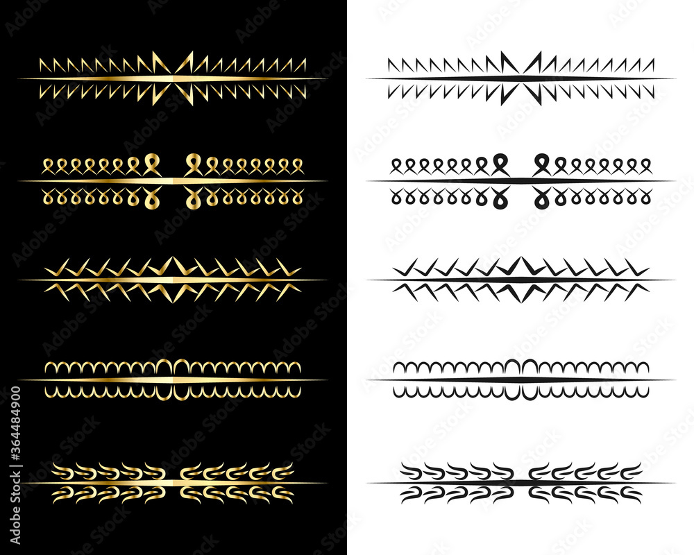 set Luxury Gold vintage invitation filigree decoration Ornamental curls ...