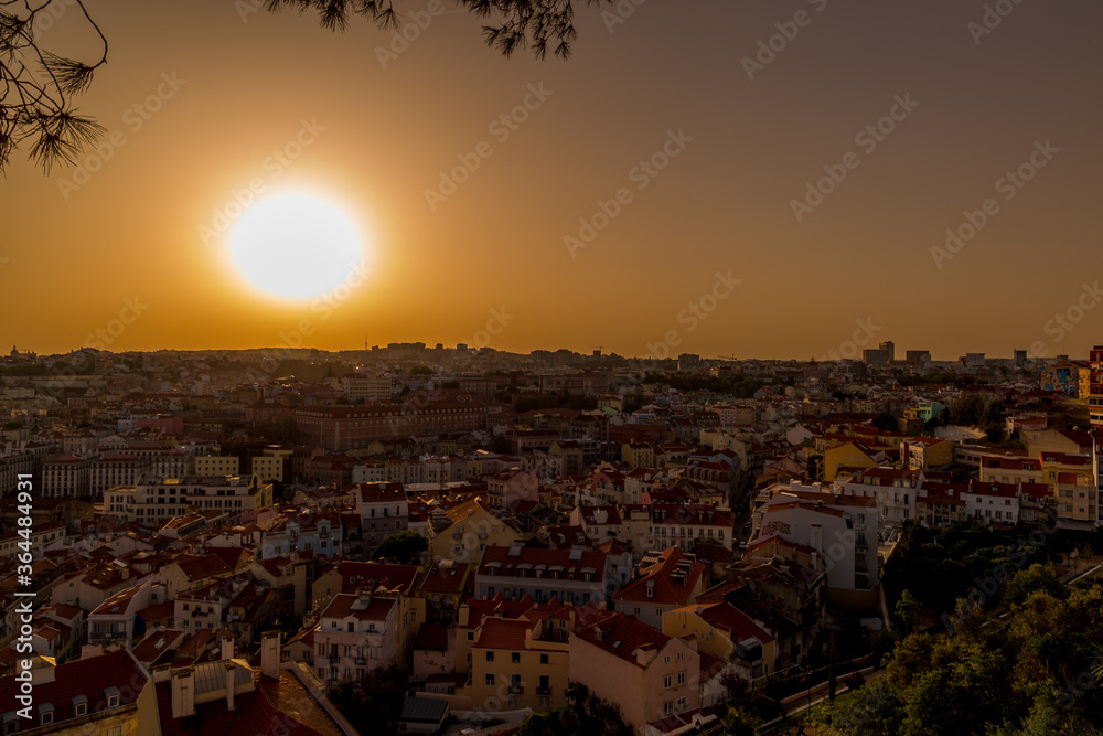 Lisboa Lisbon sunset, capital of Portugal 