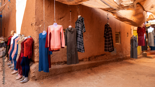 Cloth shop in Tinghir, Morocco 