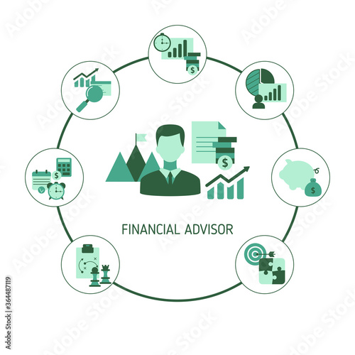 Financial advisor vector concept