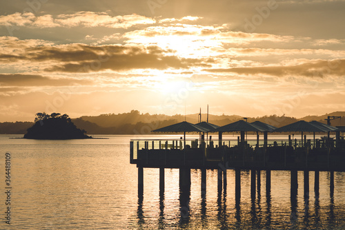 Sunrise in Paihia, bay of islands, northland, New Zealand © tky15_lenz