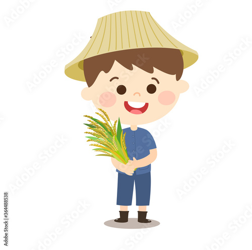 Cartoon  Thai Farmer 