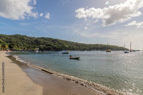 White sand beach in Anses d-Arlet, Martinique, France photo