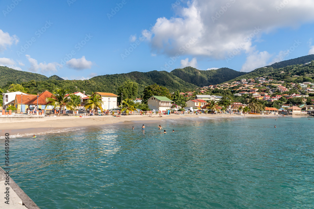 White sand beach in Anses d-Arlet, Martinique, France