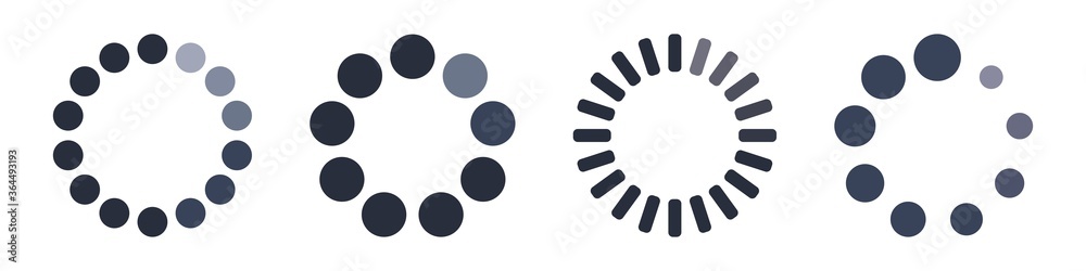 Loading icon set. Load bar collection. Vector illustration Loading icon set. Load bar collection. Vector illustration