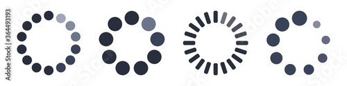 Loading icon set. Load bar collection. Vector illustration