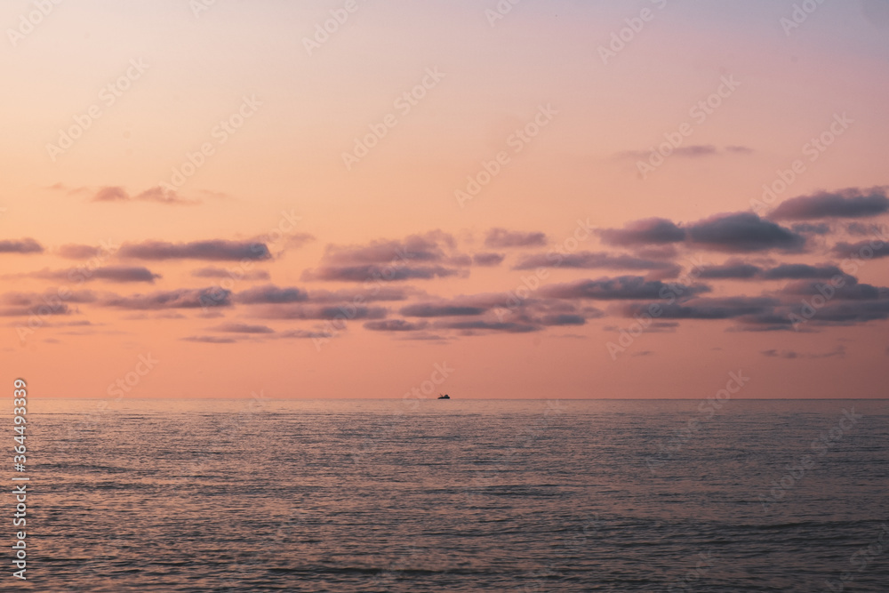 sunset over the sea