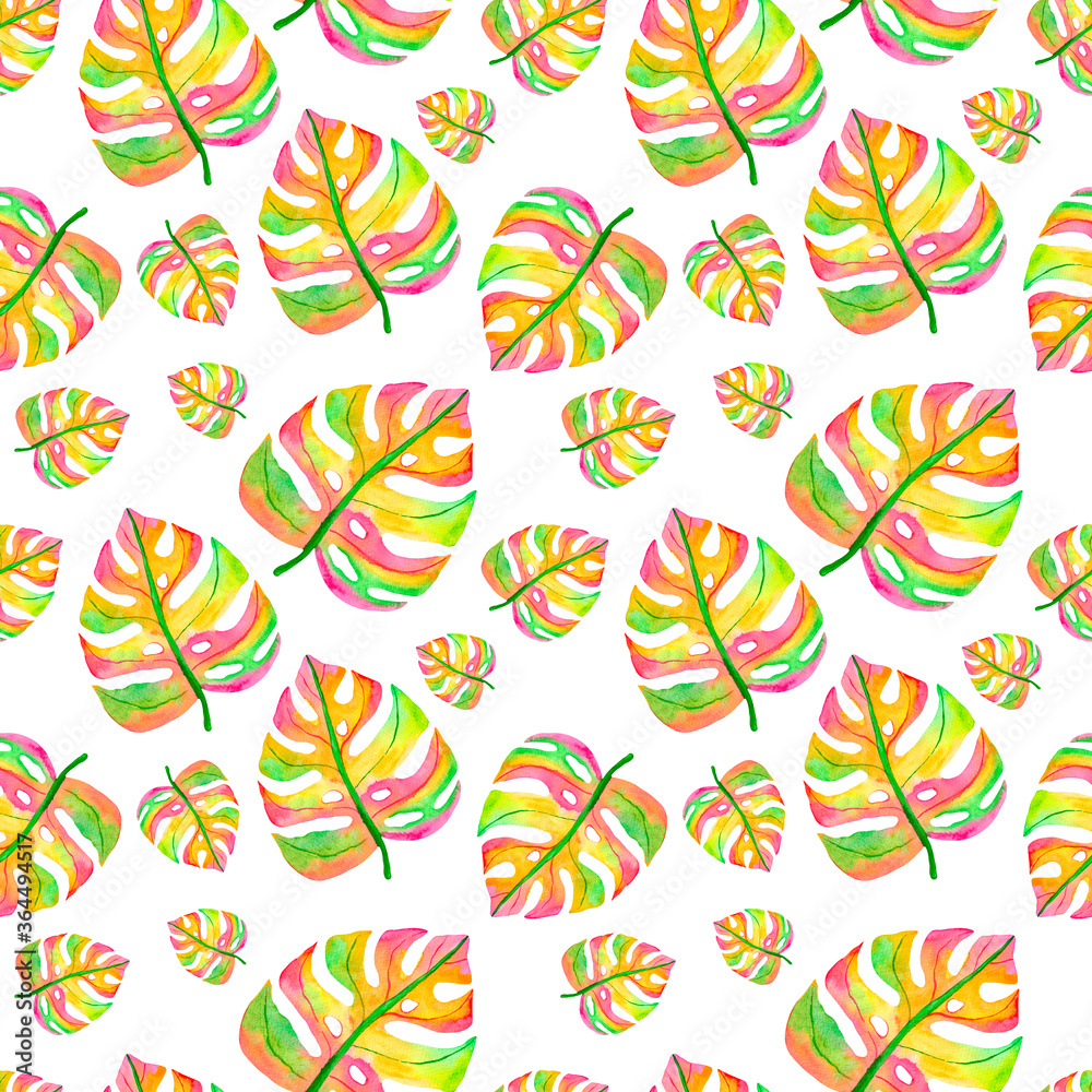 Colorful monsters in a watercolor style