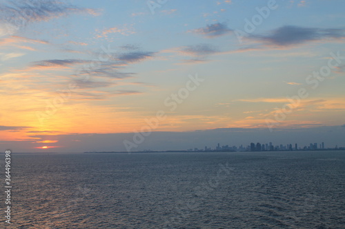 Sunset over Miami Skyline