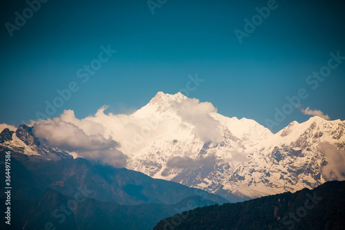 View of Himalayas in Sikkim 