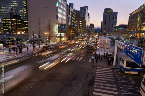 Sapporo street at night