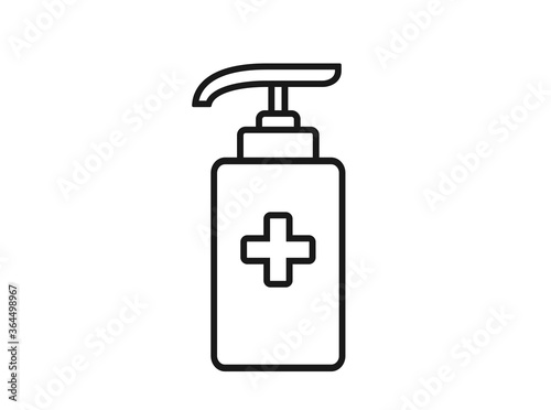 hand sanitizer icon. disinfection antibacterial hand wash bottle