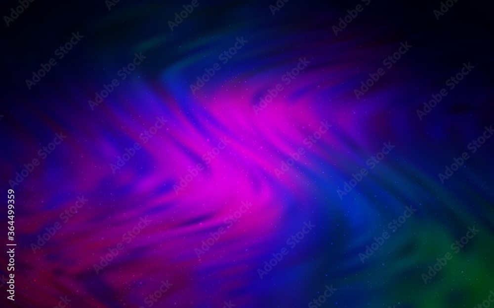 Dark Pink, Blue vector background with astronomical stars. Shining colored illustration with bright astronomical stars. Template for cosmic backgrounds.