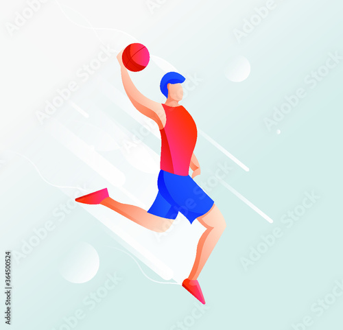 Illustration of basketball player list with a clean, elegant design