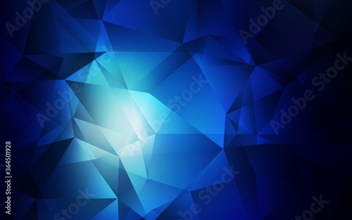 Dark BLUE vector triangle mosaic template. A completely new color illustration in a polygonal style. Template for cell phone's backgrounds.