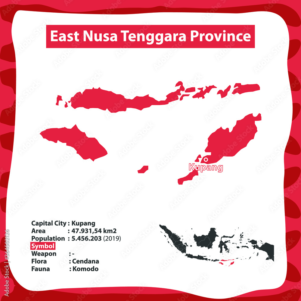 East Nusa Tenggara Province Map of Indonesia Country