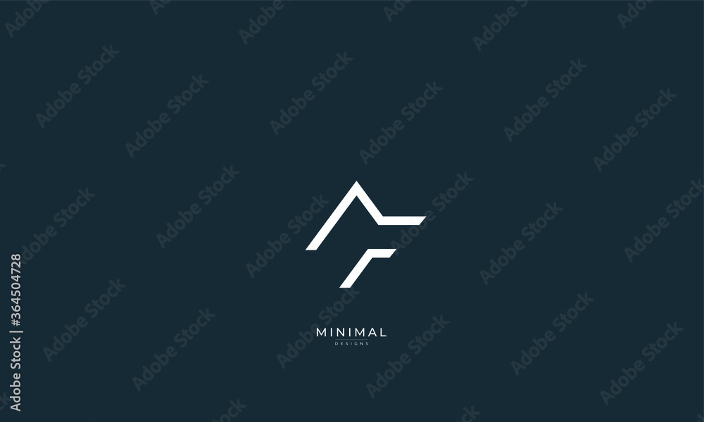 Alphabet letter icon logo AF Alphabet letter icon logo AF