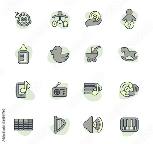 Jazz and Blues icons set
