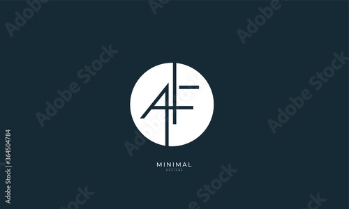 Alphabet letter icon logo AF 