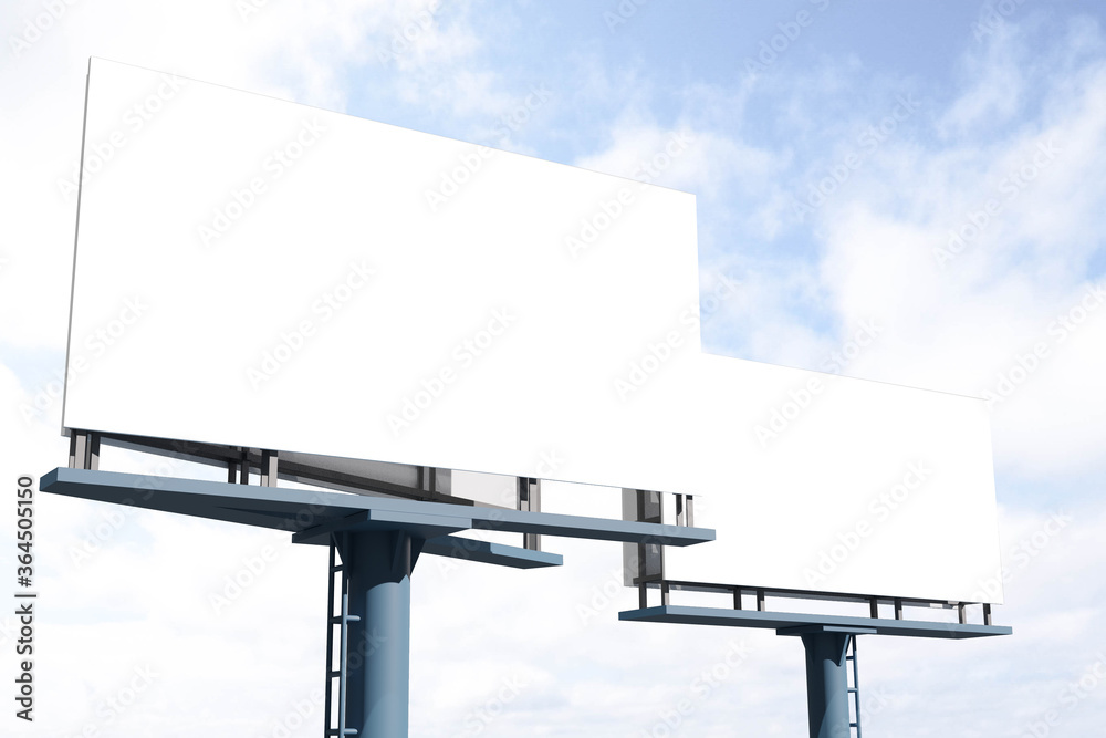 Obraz premium Billboard mockup 3d rendering for scene creator