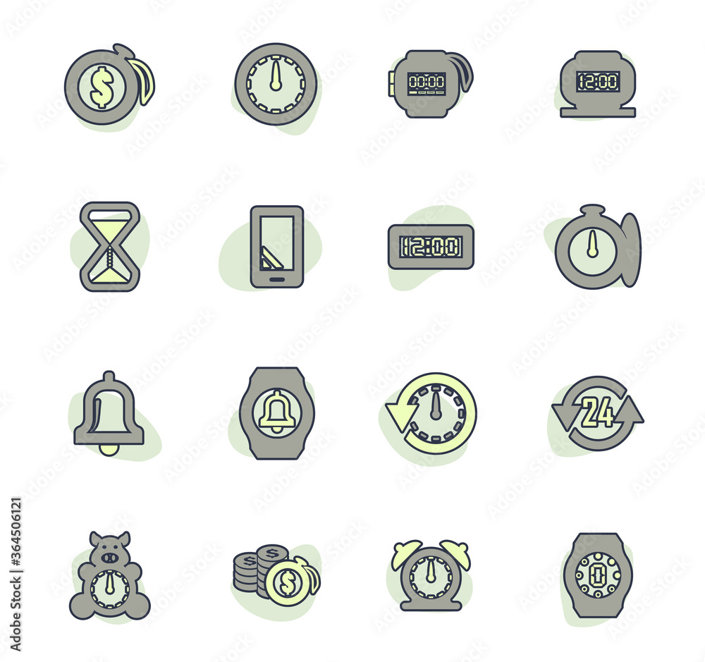 Time icons set Time icons set