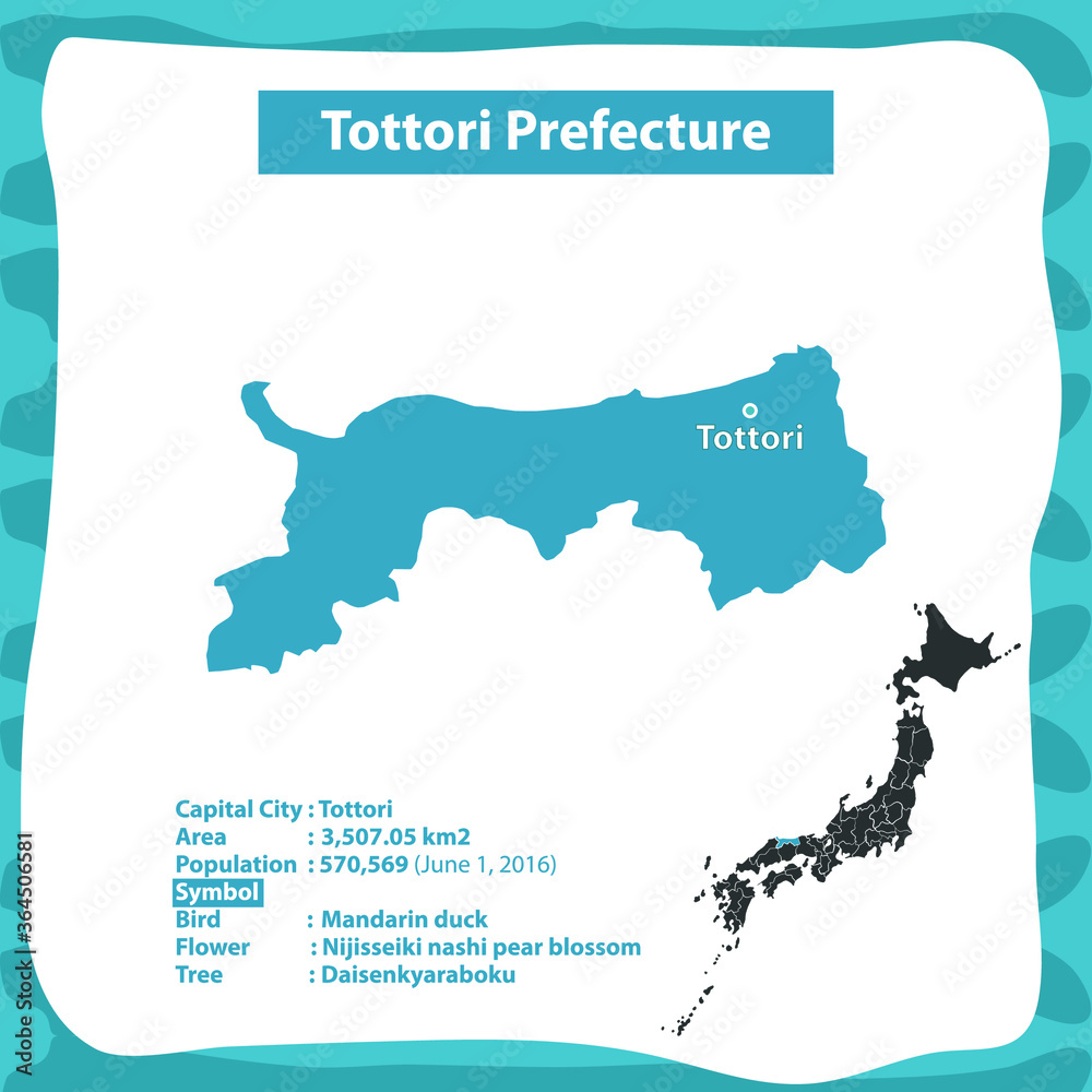 Tottori Prefecture Map of Japan Country