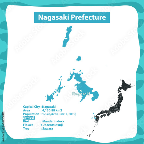 Nagasaki Prefecture Map of Japan Country