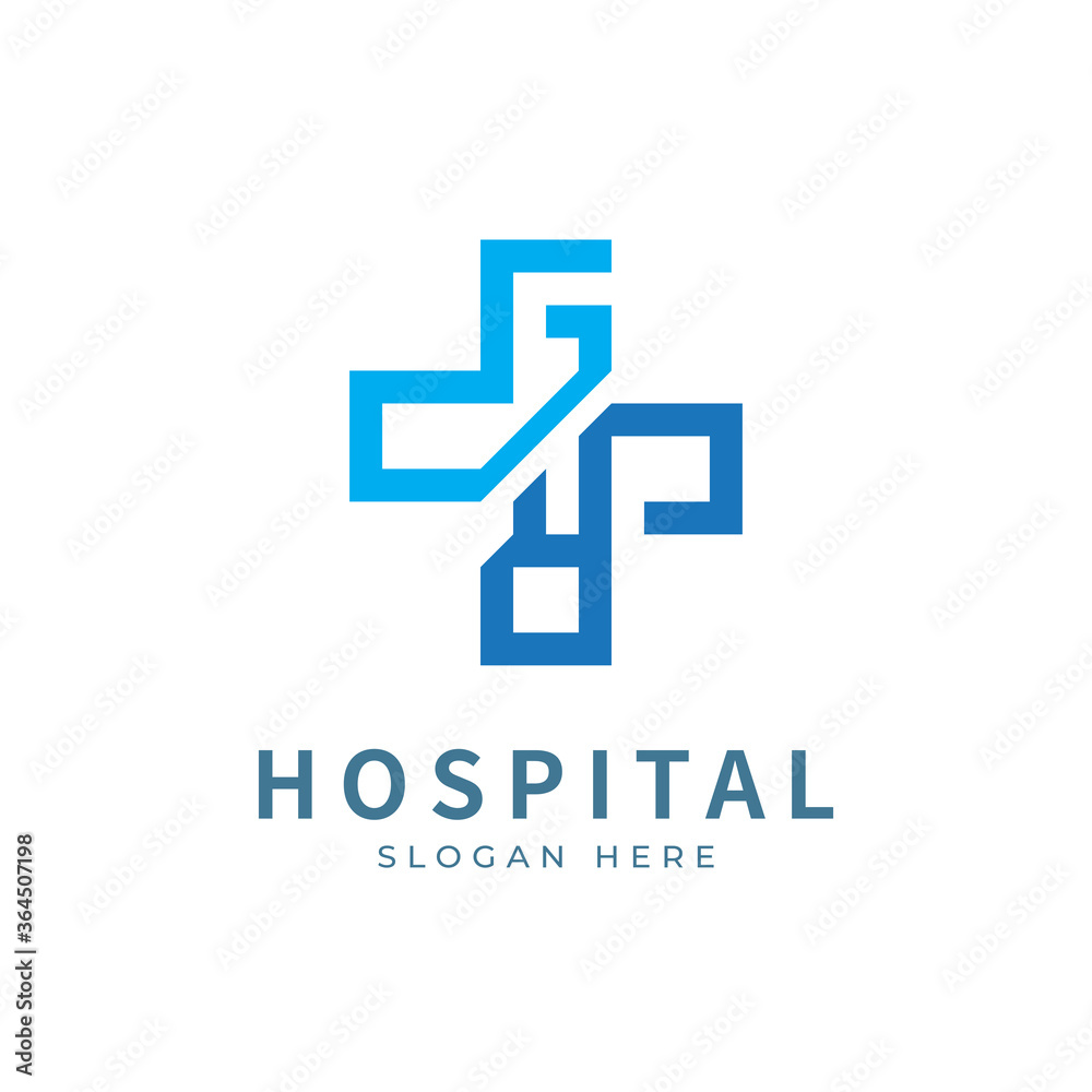 Health logo with initial letter J R, R J, J R logo designs concept. Medical health-care logo designs template.
