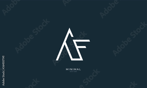 Alphabet letter icon logo AF 