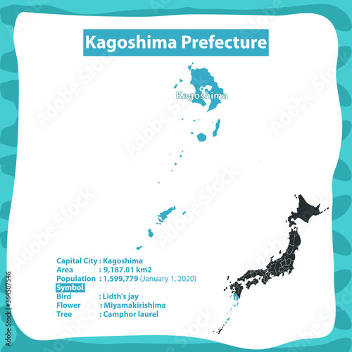 Kagoshima Prefecture Map of Japan Country