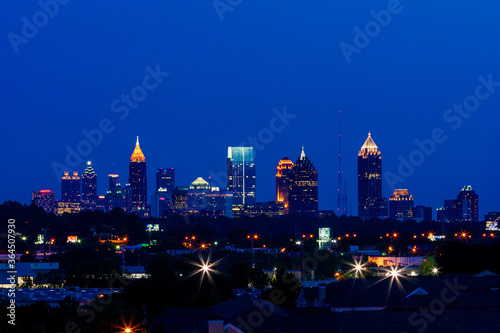 Downtown Atlanta Skyline at night