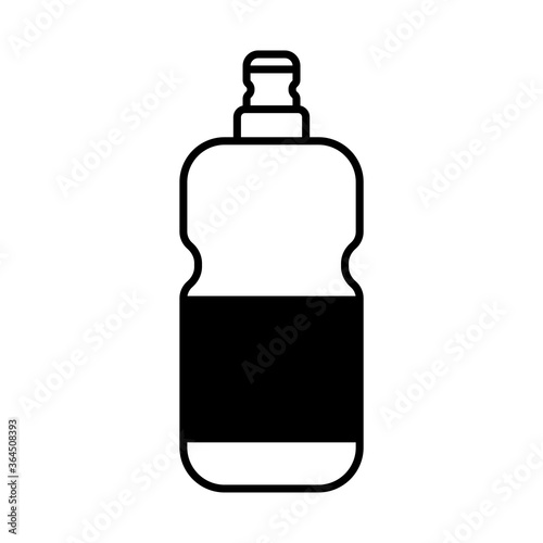 detergent bottle lineal style icon vector design