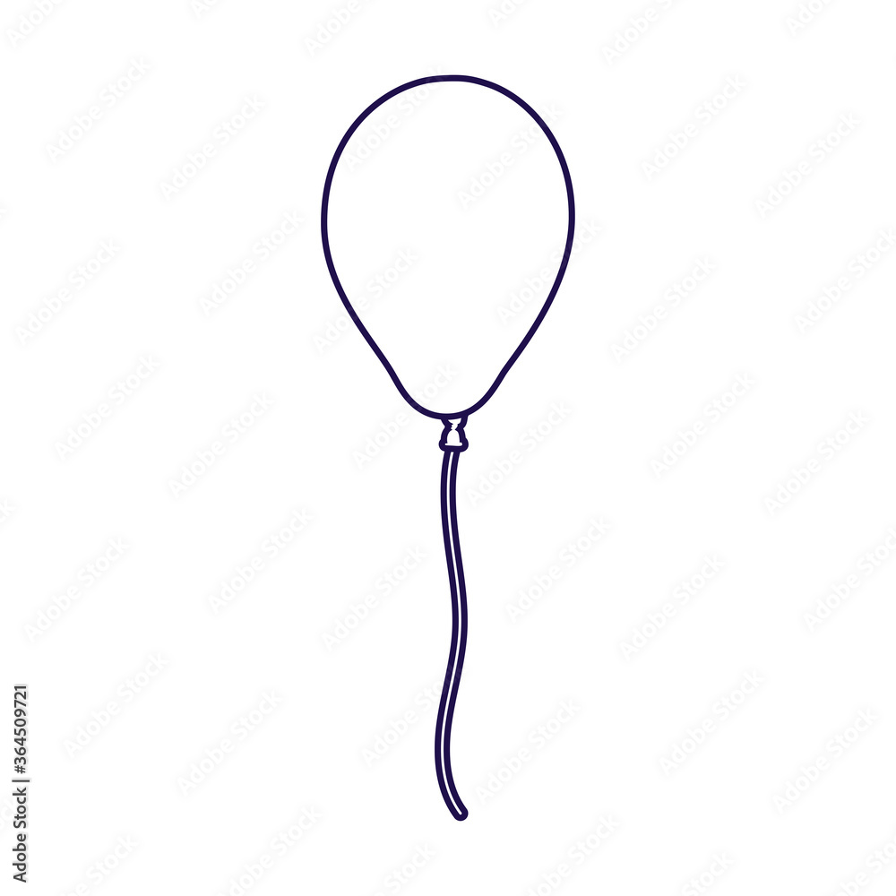 balloon helium floating isolated icon