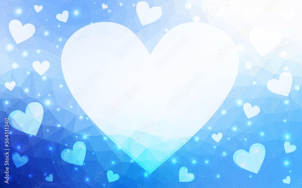 Light BLUE vector template with doodle hearts. Beautiful colored illustration with hearts in celebration style. Design for ad, poster, banner of Valentine Day. Light BLUE vector template with doodle hearts. Beautiful colored illustration with hearts in celebration style. Design for ad, poster, banner of Valentine Day.