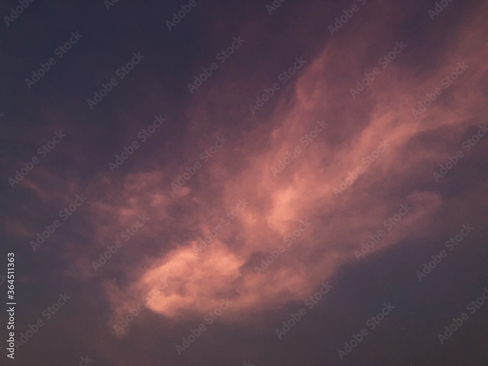 Pink colored clouds during sunset