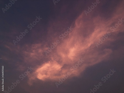 Pink colored clouds during sunset