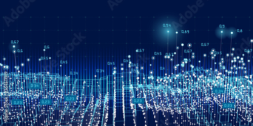 Abstract background  data visualization. Futuristic infographics design. Big data. Social network and business concept.
