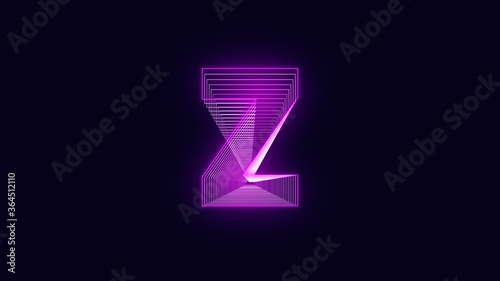 Efecto Neo letra Z Vector