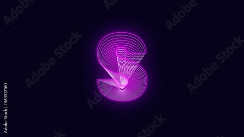 Efecto Neo letra S Vector