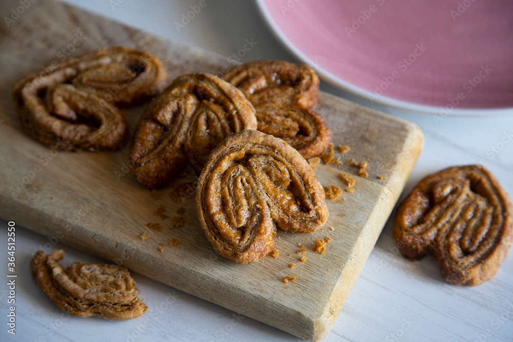 Obraz premium Palmeritas, traditional spanish dessert delicious