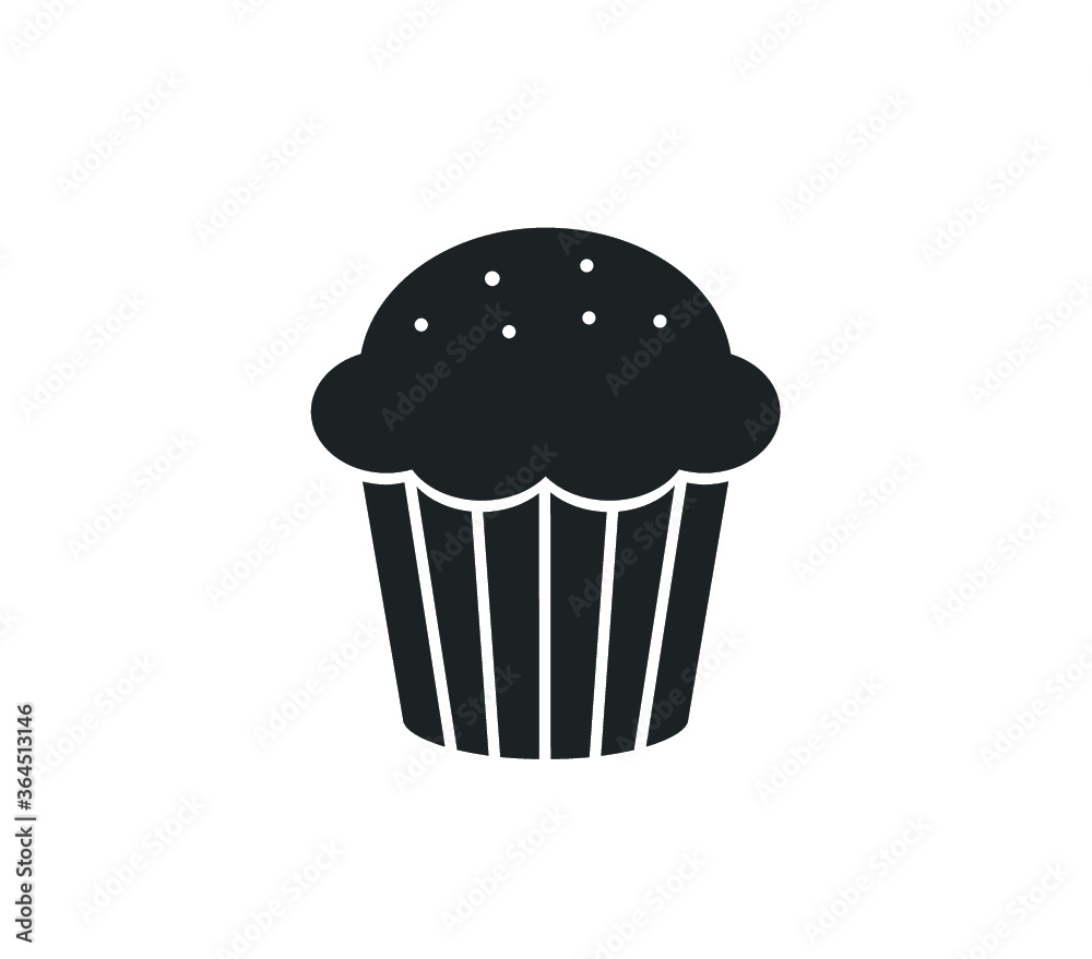 Muffin icon. Cupcake vector. Cake icon. Sweet icon. Muffin icon. Cupcake vector. Cake icon. Sweet icon.