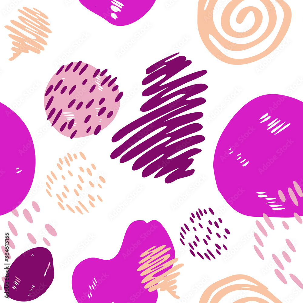 seamless pattern with pink balls, dots