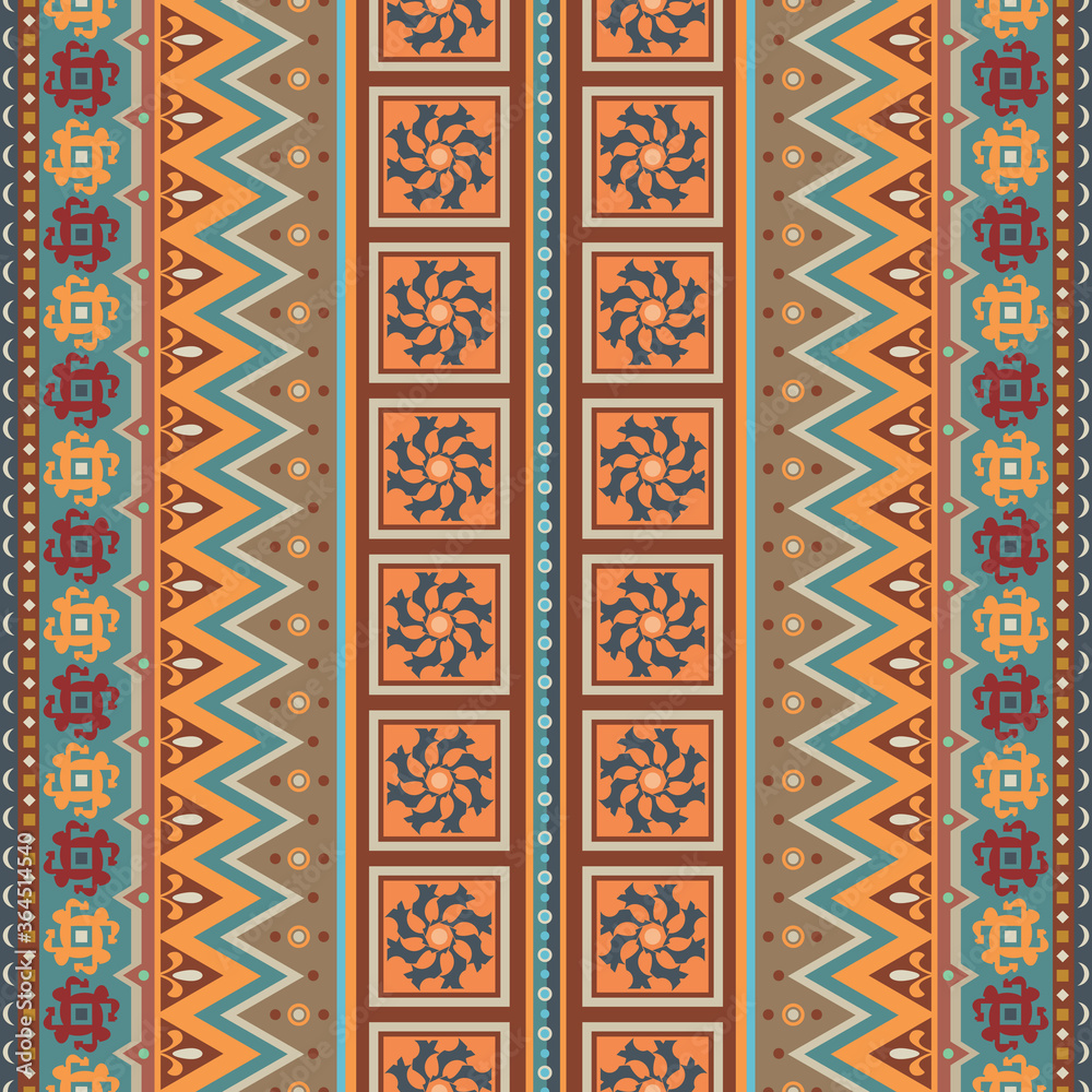 Abstract ethnic stripe pattern, vector background Abstract ethnic stripe pattern, vector background